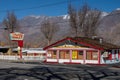 Lone Pine, CA, USA - February 9th, 2023 - Frosty Chalet closed for the season