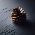 A lone pine cone, AI generated image Royalty Free Stock Photo