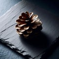 A lone pine cone, AI generated image Royalty Free Stock Photo