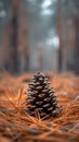 A lone pine cone. Generated with Ai Royalty Free Stock Photo