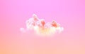 lone pink sunrise huge cloud - design nature 3D rendering