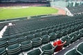 Lone Red Seat at Fenway Park in Boston, MA
