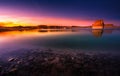 Lone Rock Beach at Sunset