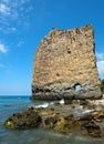 Lone rock at the Black Sea coast Royalty Free Stock Photo