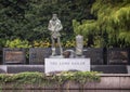 `The Lone Sailor` memorial in Dallas on the west side of Exall Lake in Highland Park, Dallas, Texas Royalty Free Stock Photo