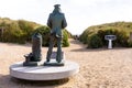 The Lone Sailor statue at Utah Beach in Normandy Royalty Free Stock Photo