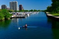 A Lone Sculler Royalty Free Stock Photo