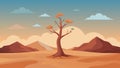 A lone tree in a barren landscape symbolizing my determination and resilience to keep pursuing my aspirations despite Royalty Free Stock Photo