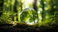 Nature's Sphere: Delicate Ecosystem Harmony AI generated digital art