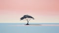 Solitary Tree In The Sea: Contemporary African Art Painting
