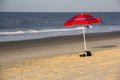 Lone Umbrella on Beach