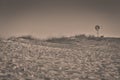 Lone windmill on West Texas desert