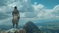 A lone Zulu warrior stands at the edge of a cliff gazing out at the vast landscape before him. With a sense of belonging