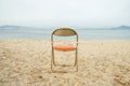 Loneliness concept - deserted chair