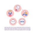 Loneliness feeling concept line icons with text