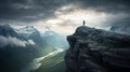 Loneliness At The Top: A Captivating Photo-realistic Landscape