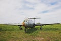 Lonely abandoned vintage jet plane