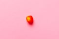 Lonely Apricot isolated over a fuscia background