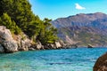 Lonely beach on the Makarska Riviera Royalty Free Stock Photo