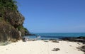 Lonely beach on Mana Island Royalty Free Stock Photo