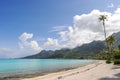 Lonely beach in Moorea