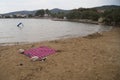 Lonely beach off-season Royalty Free Stock Photo