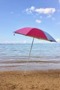 Lonely Beach Umbrella, Anini Beach, Kauai, Hawaii, USA