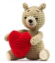 Lonely bear doll with heart