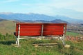 Lonely bench & High Tatras mountains