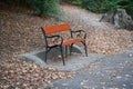 Lonely bench in the park Royalty Free Stock Photo