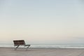 Lonely Bench by the Sea Royalty Free Stock Photo