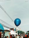 A lonely blue balloon