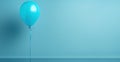 lonely blue balloon with, on a blue background, blue monday, copy space, banner