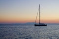 Lonely boat on a calm sea Royalty Free Stock Photo