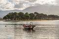 Lonely boat in the estuary