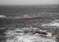 Lonely boats on the Indian Ocean at the Otter Trail