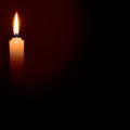 Lonely candle burns Royalty Free Stock Photo