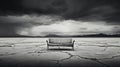 Lonely Chair: A Monochromatic Photography Depicting Alienation And Vastness