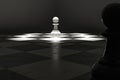 Lonely chess piece