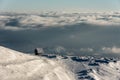 Lonely Cottage high in the Mountain in a snowy Winter Landscape Royalty Free Stock Photo