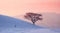 Lonely Cypress Serene Japanese Minimalism In Luminist Landscapes