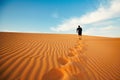 Lonely in desert Royalty Free Stock Photo