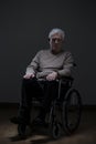 Lonely disabled senior man Royalty Free Stock Photo