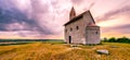 Lonely Drazovsky church in the country, Slovakia