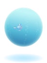 Lonely Fish Water Sphere Blue Misty Ball Royalty Free Stock Photo