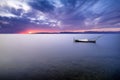 Lonely fishing boat