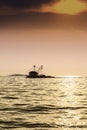 Lonely fishing boat Royalty Free Stock Photo