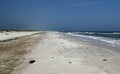 Lonely Florida beach with dunes and surf Royalty Free Stock Photo