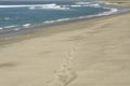 Lonely Footprints Royalty Free Stock Photo