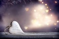 Lonely Heart With Lights - Shabby Royalty Free Stock Photo